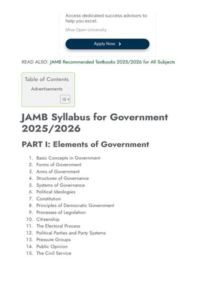 Discover The 2023 Government JAMB Syllabus